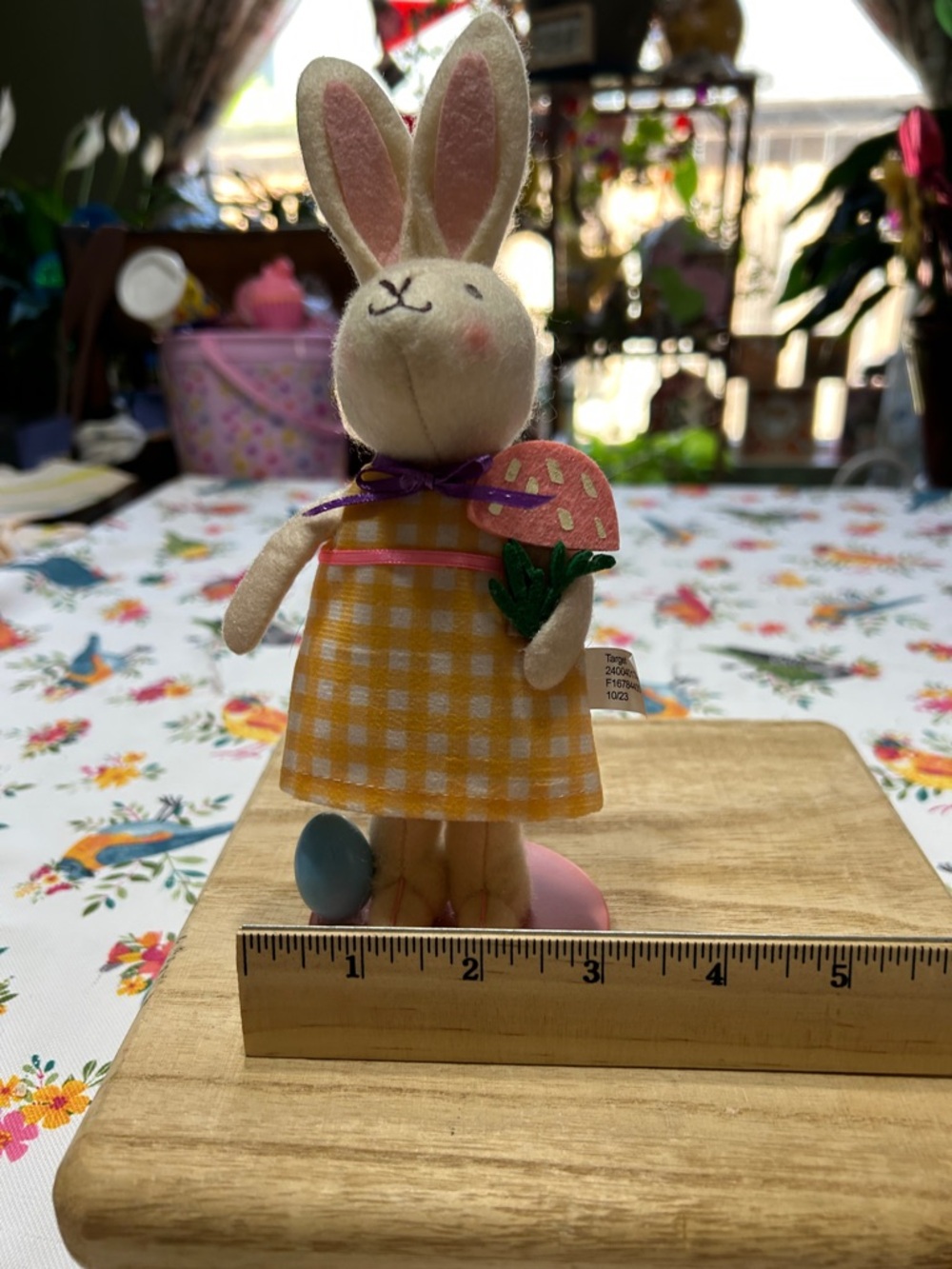 Spritz Easter Girl Bunny Dressed For The Celebration Holding a Mushroom NWT - Picture 7 of 7